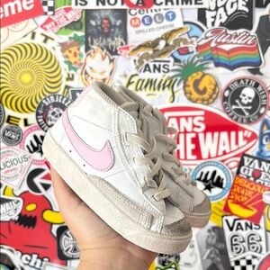 Nike Toddler Blazer Mid with Pink and White